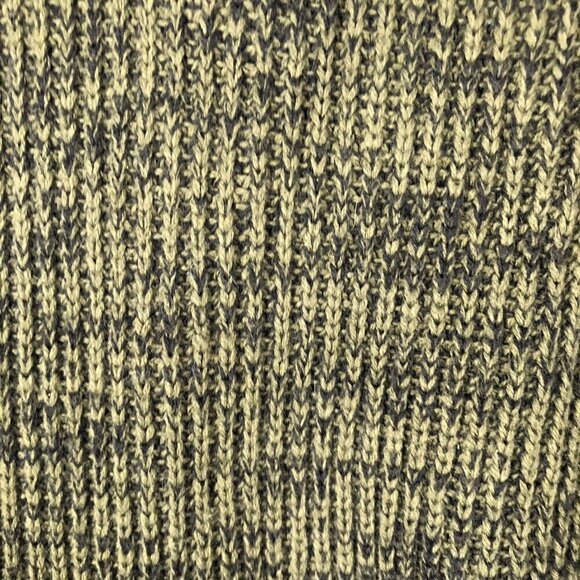 Devoted Peakaboo Collar Dark Green Black VNeck Knit Sweater Sz M - Picture 9 of 12